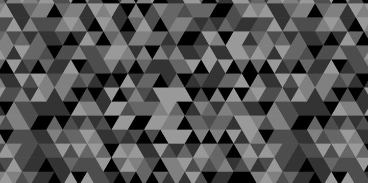 Modern abstract geometric polygon background. Abstract polygon triangle background vector illustration. Gray and black Polygon Mosaic Background.