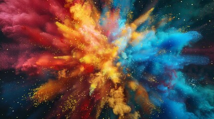 Vibrant color explosion abstract background - colorful design for sale on stock photo platform