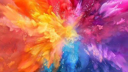 Vibrant color explosion abstract background for creative design and art projects - obrazy, fototapety, plakaty