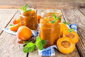 Homemade apricot jam