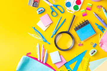 Back to school high-colored background