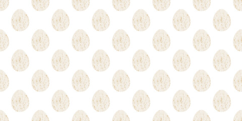 Cute illustration with colorful Easter eggs with watercolor texture, spring banner