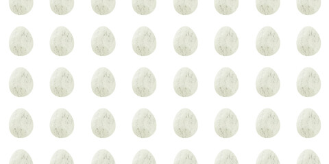 Cute illustration with colorful Easter eggs with watercolor texture, spring banner