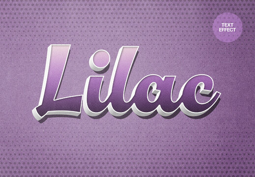 Lilac Vintage Comics Text Effect Mockup