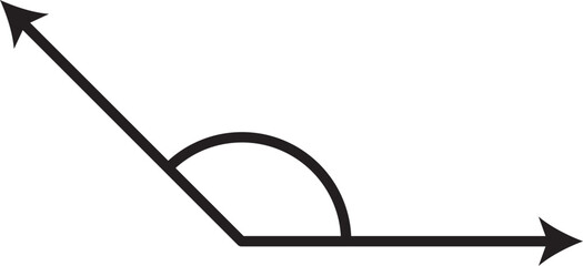 obtuse angle vector outline