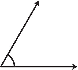 acute angle vector outline