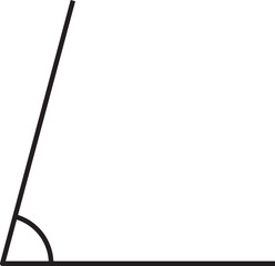 acute angle vector outline