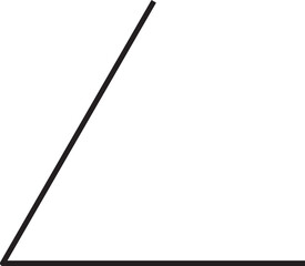 acute angle vector outline