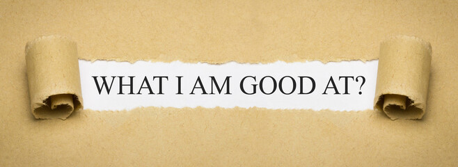 What I am good at? 