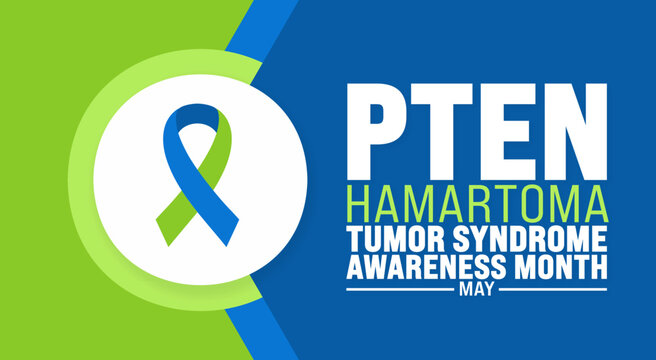 May is PTEN Hamartoma Tumor Syndrome Awareness Month background template. Holiday concept. use to background, banner, placard, card, and poster design template with text inscription and standard color