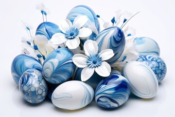 Easter egg isolated on pastel background