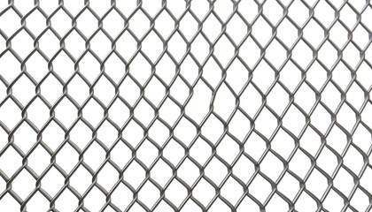 Steel grating fence made with wire on white background