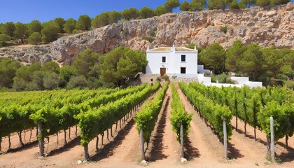 Vineyard, Sant Mateu de la Albarca in Ibiza, Islas Baleares, Spain