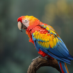 Obraz premium Red and yellow macaw ara ararauna