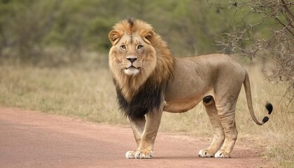 Obraz premium African lion in the National park of South Africa