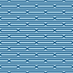 Japanese Hexagon Stripe Net Vector Seamless Pattern