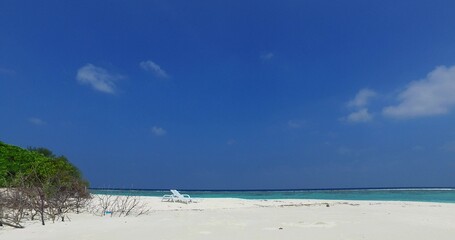 Beautiful view of a sandy beach on a summer sunny day