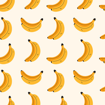 Seamless pattern with a bunch of banana