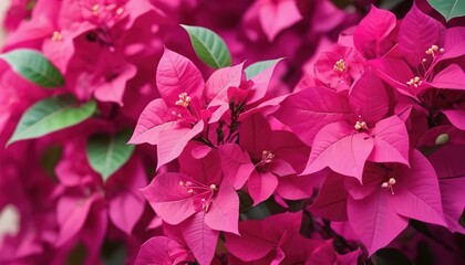 Bright bougainvillea or paper flowers as a floral background. Close-up view Bougainvillea