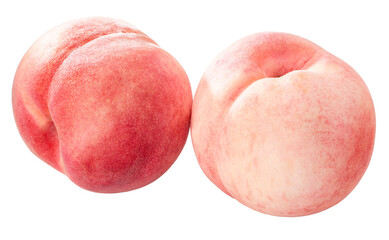 Peach fruit isolated on white background, Fresh Peach on White Background PNG file.