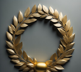 Laurel wreath often worn by victorious military commanders 
 - obrazy, fototapety, plakaty