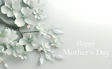 green color tree flower roses mother day 3d background wallpaper