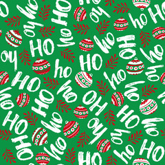 Eales ho ho ho with red and Green color, vector Illustrator