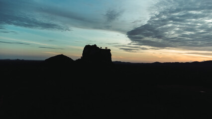 Sunrise landscape of Sigiriya lion´s rock in sri lanka