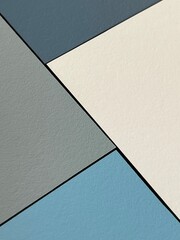 Vertical of facade plates template in geometrical shapes in blue and gray tones