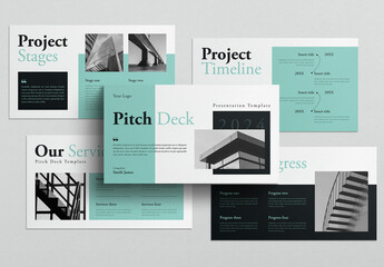 Pitch Deck Presentation Template - obrazy, fototapety, plakaty