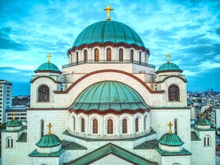 Church temple of Saint Sava in Belgrade - obrazy, fototapety, plakaty