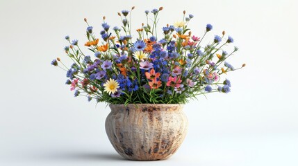 A vase filled with a colorful bouquet of flowers