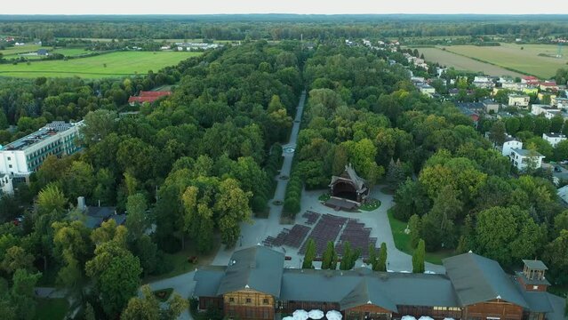 Spa Park Ciechocinek Park Zdrojowy Aerial View Poland