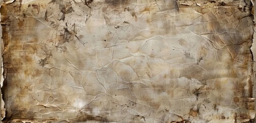 A parchment texture with a distressed finish, giving it a rustic, handcrafted appearance. - obrazy, fototapety, plakaty
