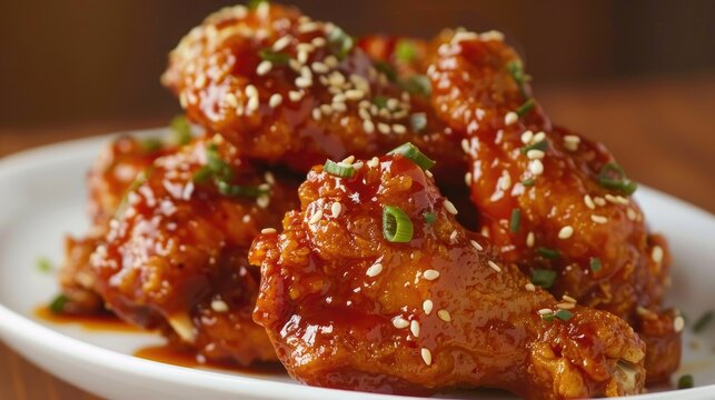A picture showing Korean style fried chicken