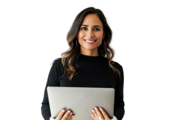 South American Woman with Laptop
