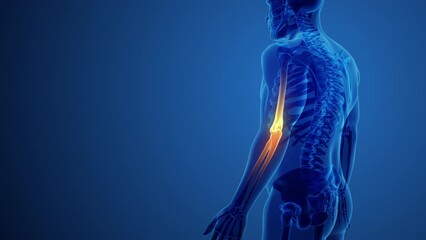Anatomy concept of an elbow pain