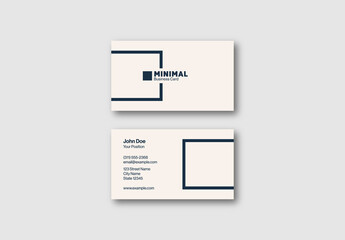 Minimal Design Business Card Template with Frame