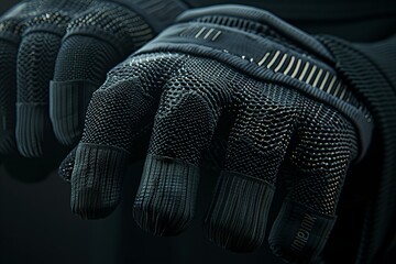 black leather gloves isolated on white