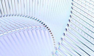 Abstract glass structure, background design, 3d render