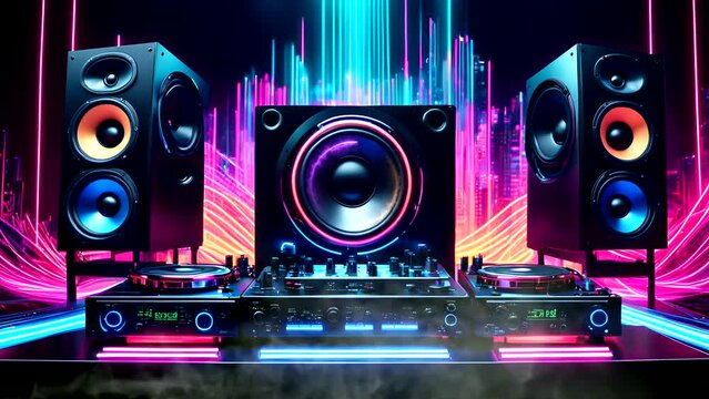 Turntable Harmonizing with Powerful Speakers