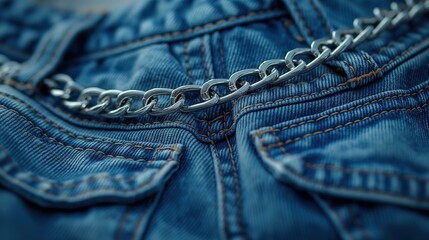 Fototapeta premium close up mini skirt denim fabric, Generative Ai