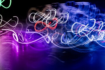 motion blur, City night  lights abstract background