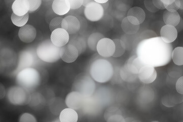 Silver and white holiday bokeh