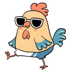 Chicken and Summer Beach