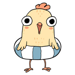 Chicken and Summer Beach