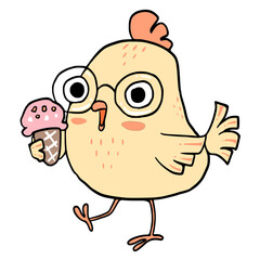 Chicken and Summer Beach