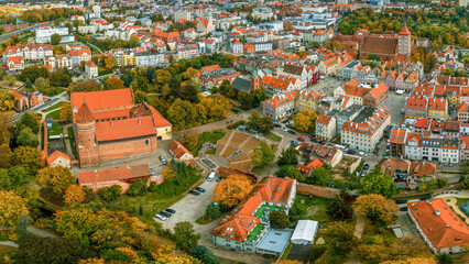 Olsztyn - widok na Stare Miasto.	