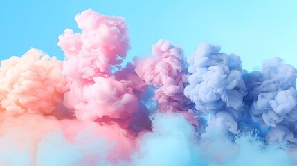 AI generated illustration of colorful smoke swirls
