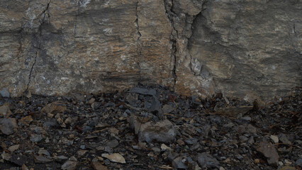.Stone scale background - a textured surface of various-sized stones